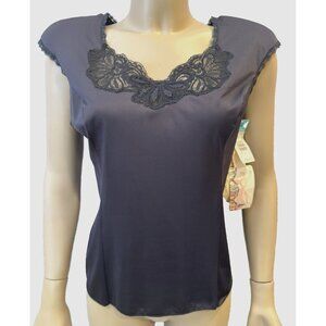 VTG Shadowline Camisole Top Peek-a-Boo Lace, Cap Sleeves Sz 34 NOS w/Tags 1990s
